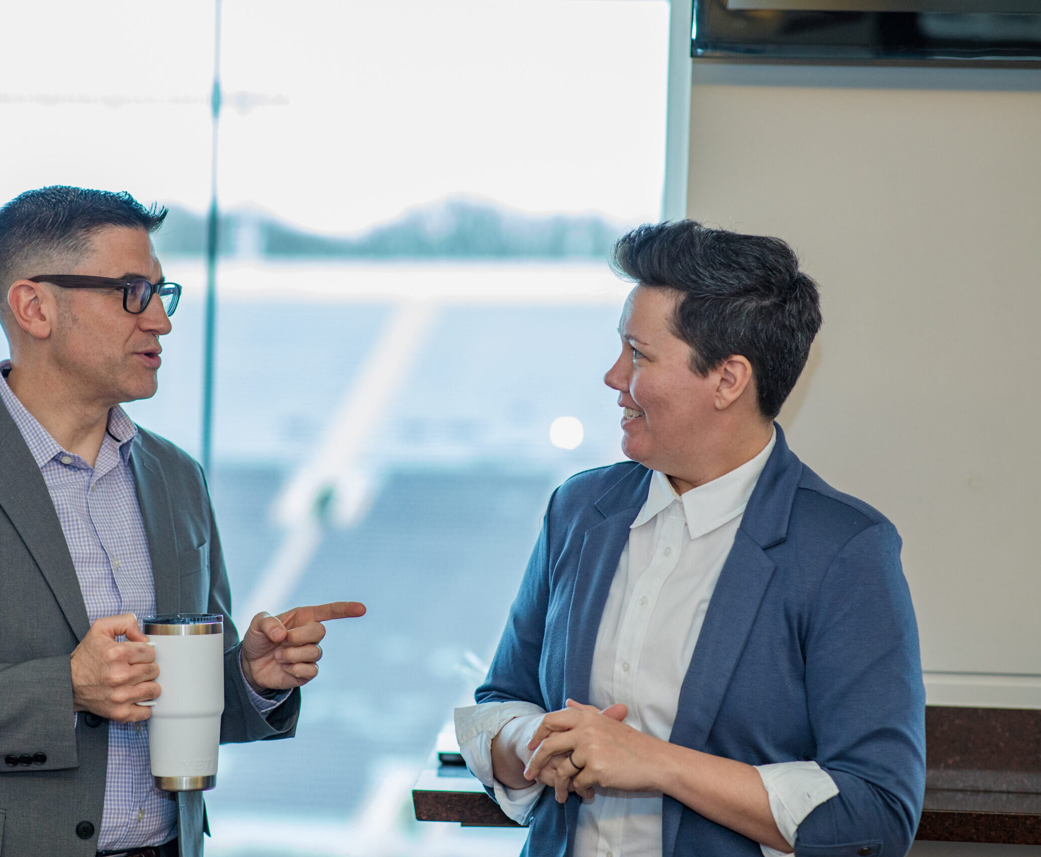 Chris and Jenn speaking