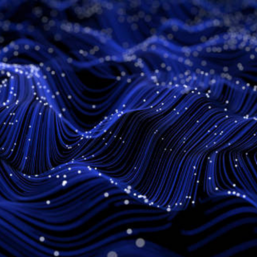 high-resolution shots of blue or dark-toned light trails and interconnected nodes